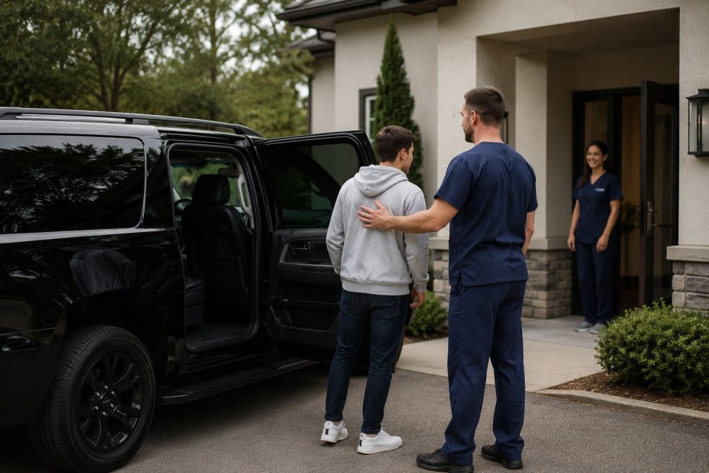 clinically supported sober transport